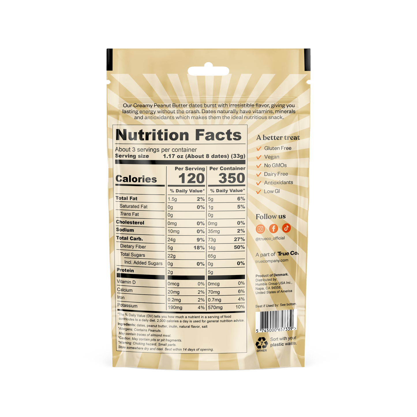 True Dates™ Creamy Peanut Butter Candy Dates™