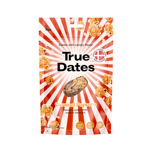 True Dates Caramel Popcorn front package