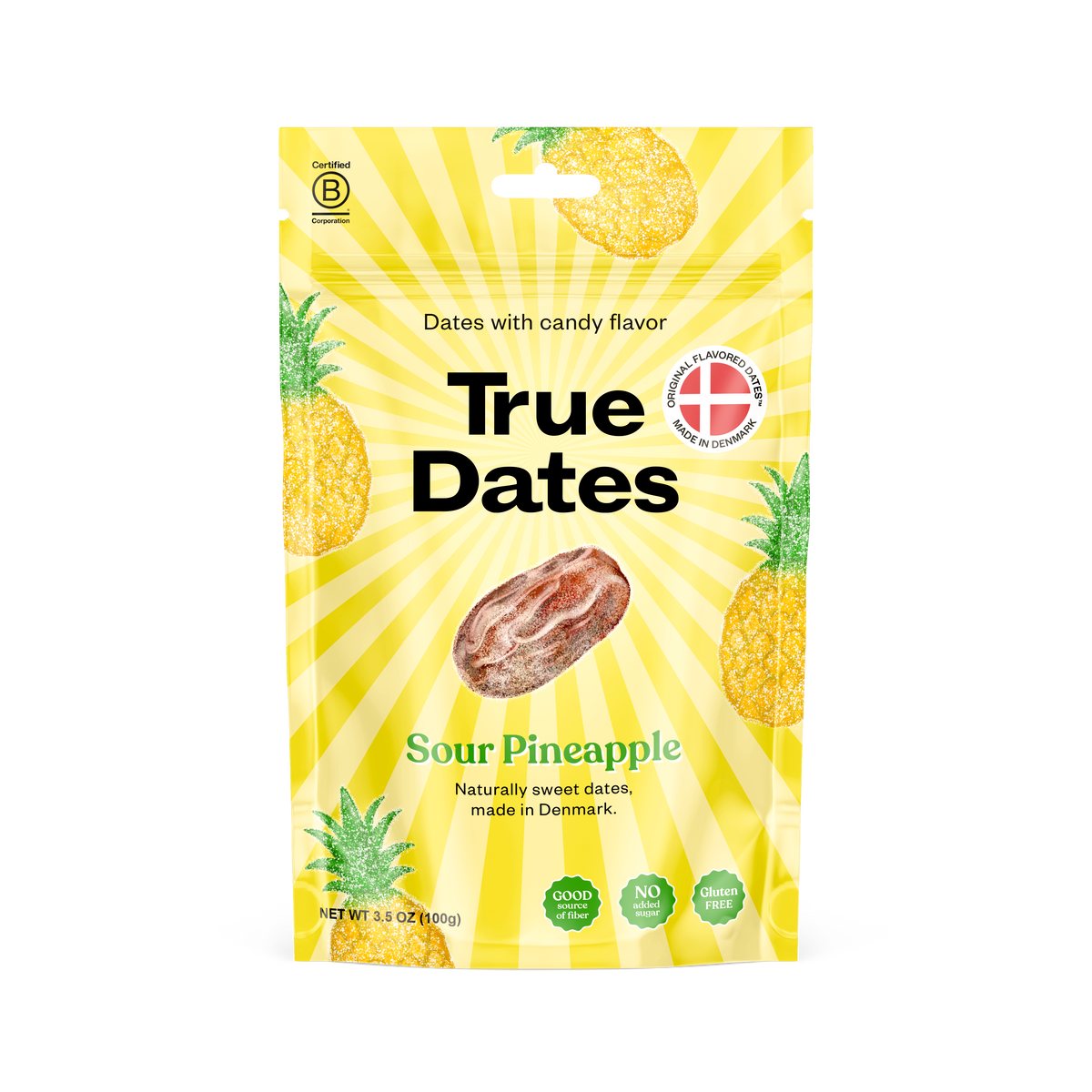 True Dates Sour Pineapple front package